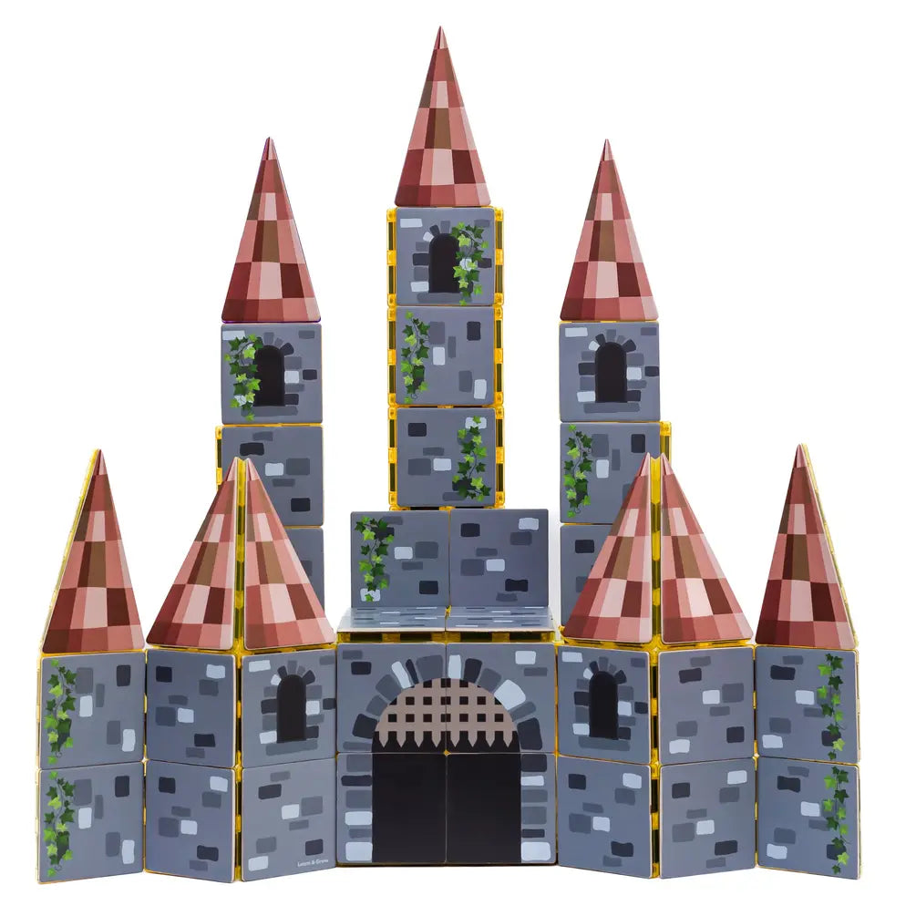 Learn & Grow Magnetic Tile Topper – Castle Pack (40 Piece)