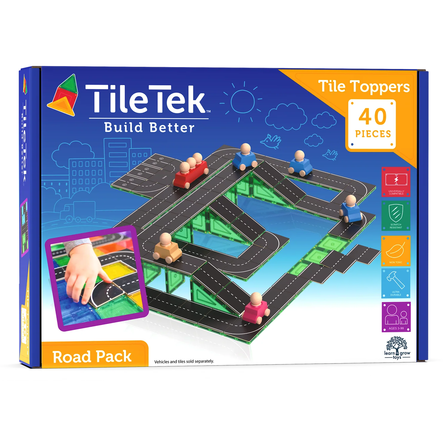 Tile Tek - 40 Piece Tile Topper - Road Pack