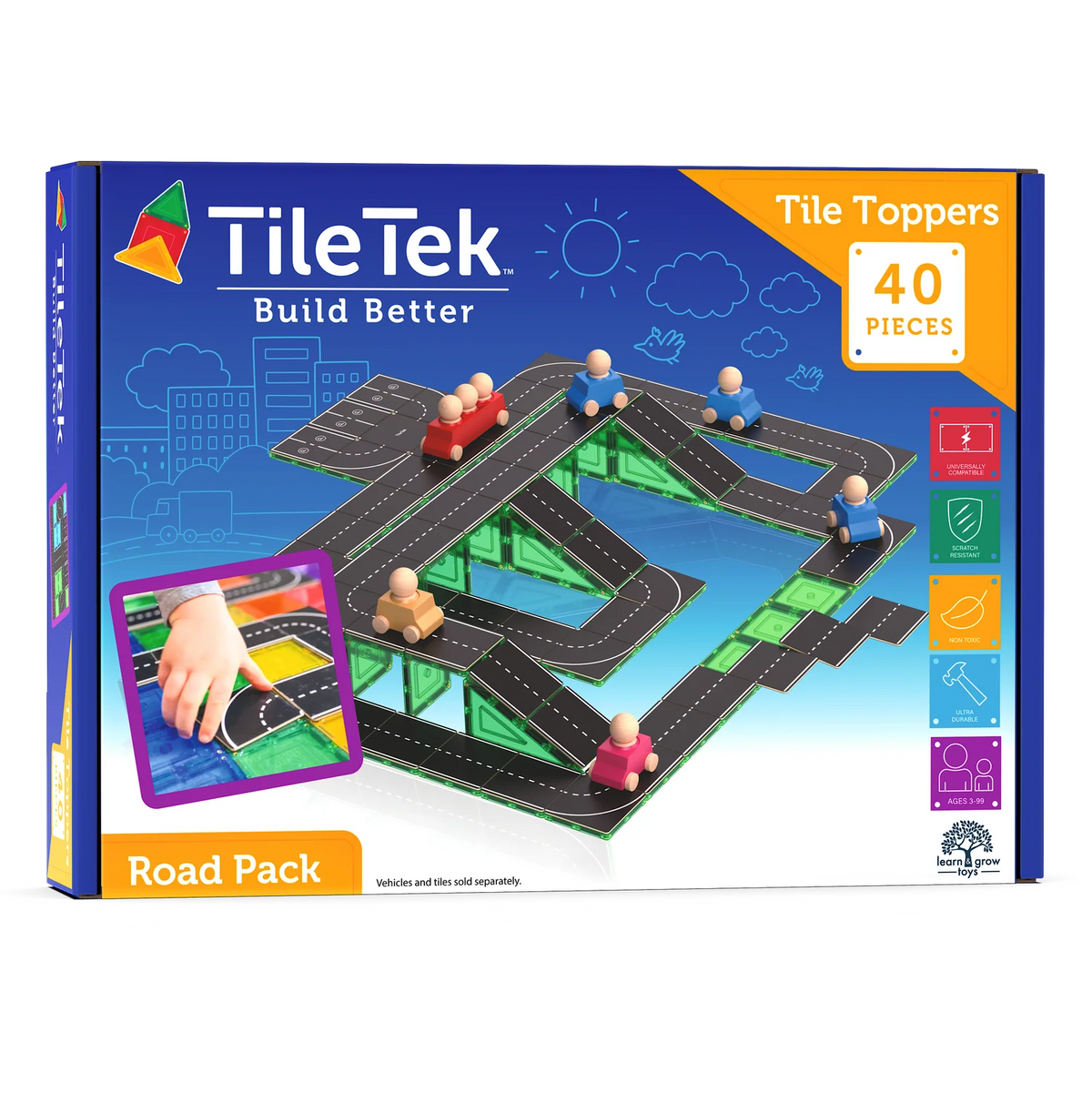 TileTek - 40 Piece Tile Topper - Road Pack