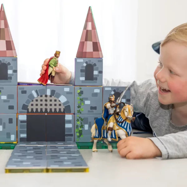 Learn & Grow Magnetic Tile Topper – Castle Pack (40 Piece)