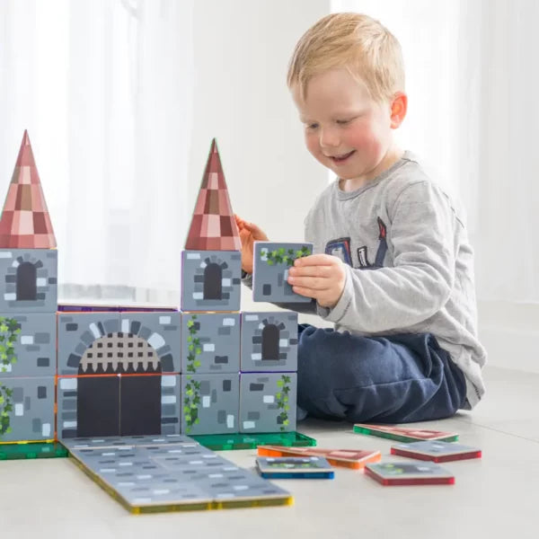 Learn & Grow Magnetic Tile Topper – Castle Pack (40 Piece)