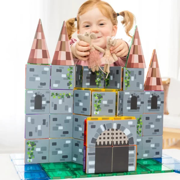 Learn & Grow Magnetic Tile Topper – Castle Pack (40 Piece)