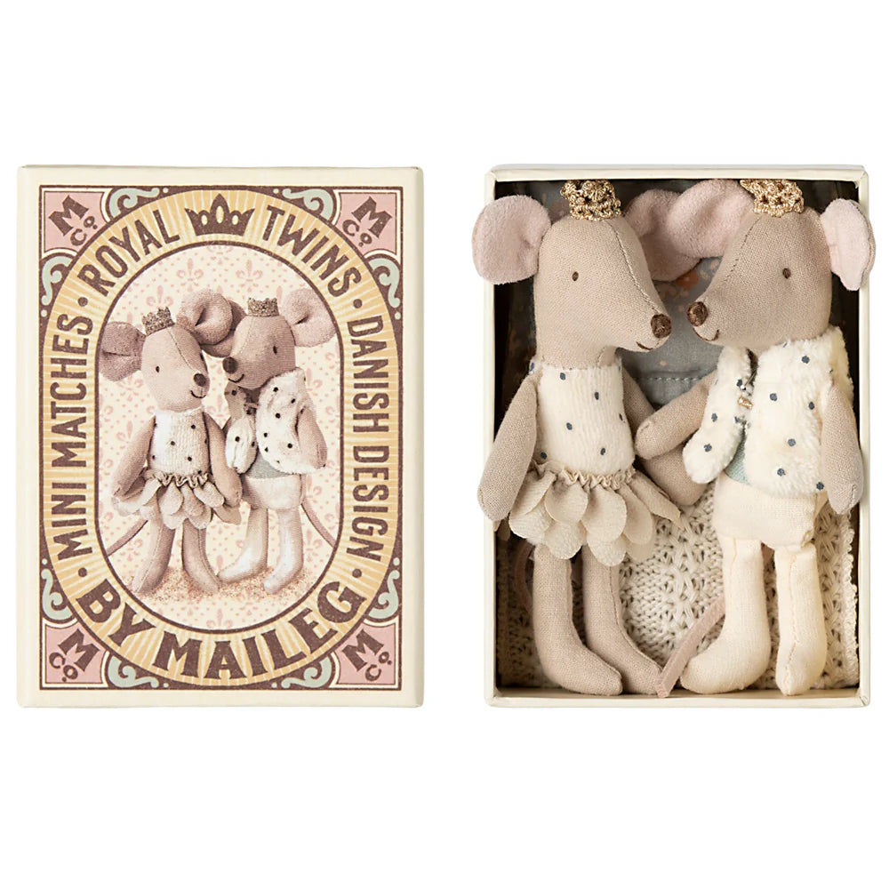 Maileg Royal Twins Mice in Matchbox 2025