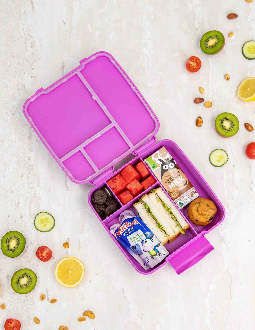 MontiiCo Feast Bento Lunch Box - Fuchsia