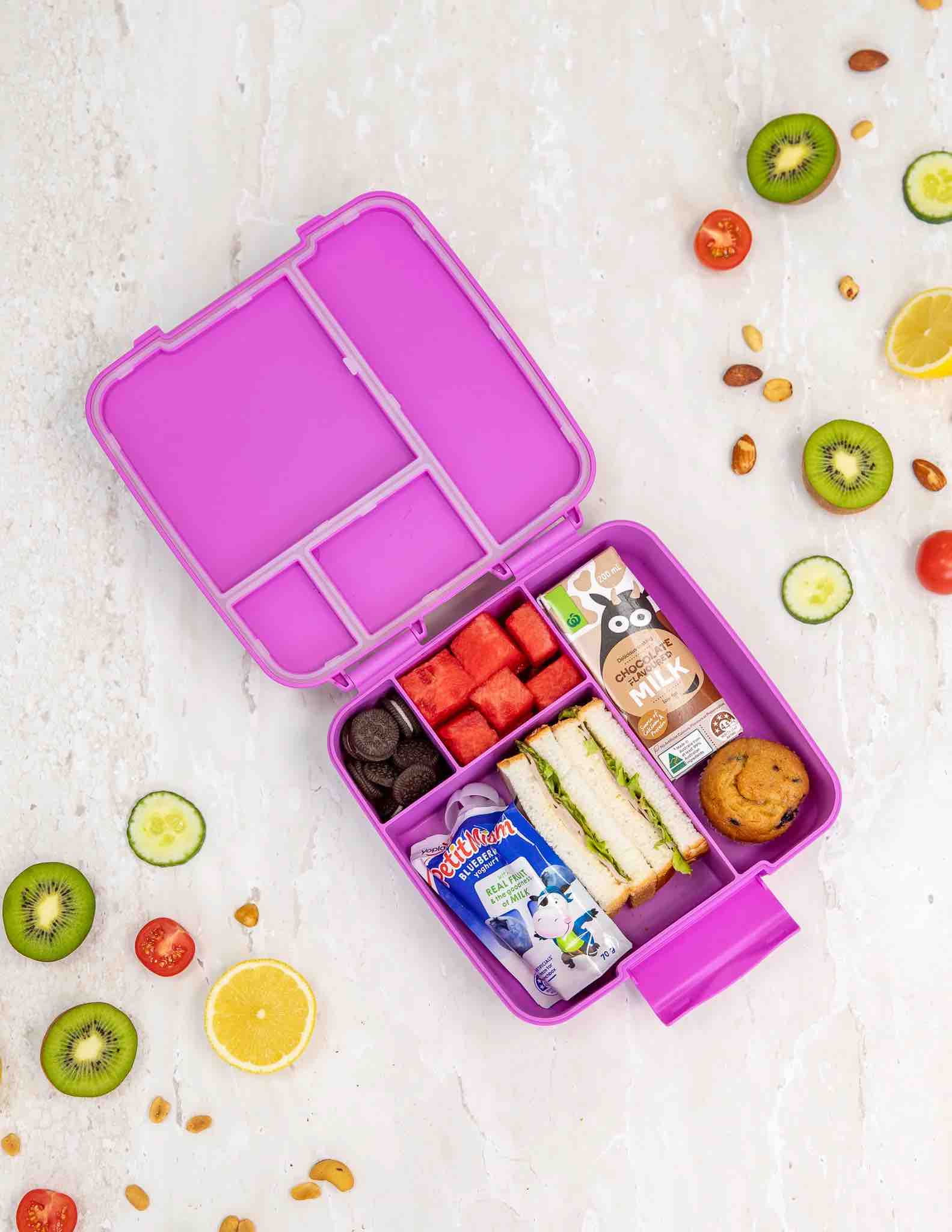 MontiiCo Feast Bento Lunch Box - Fuchsia