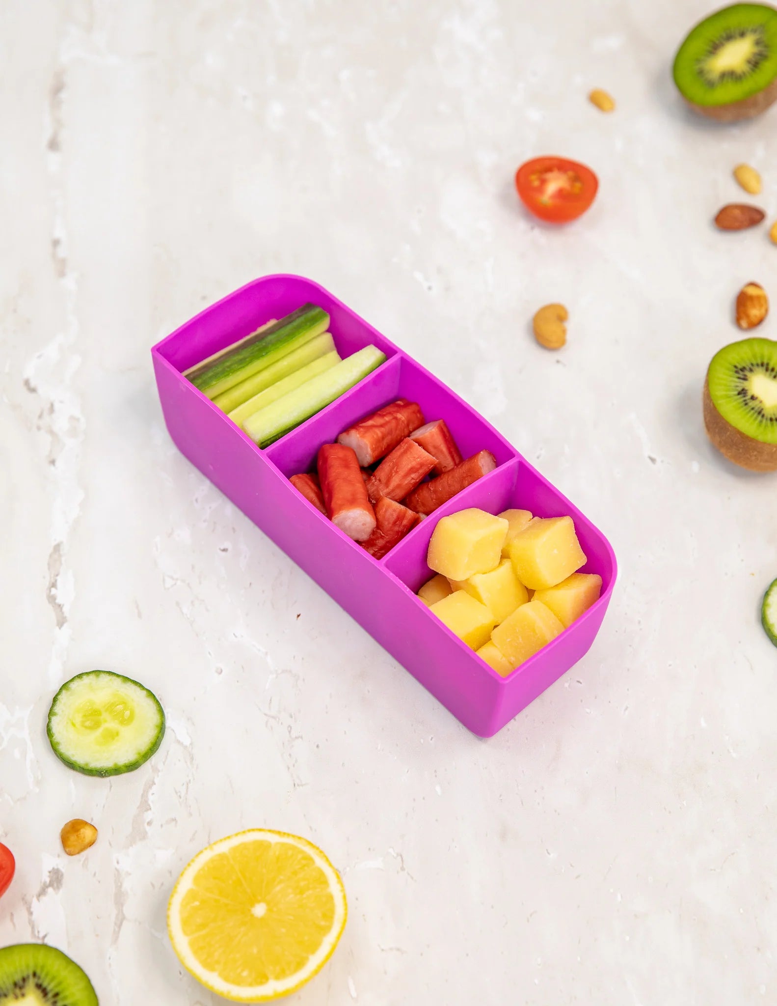 MontiiCo Feast Bento Tray - Fuchsia