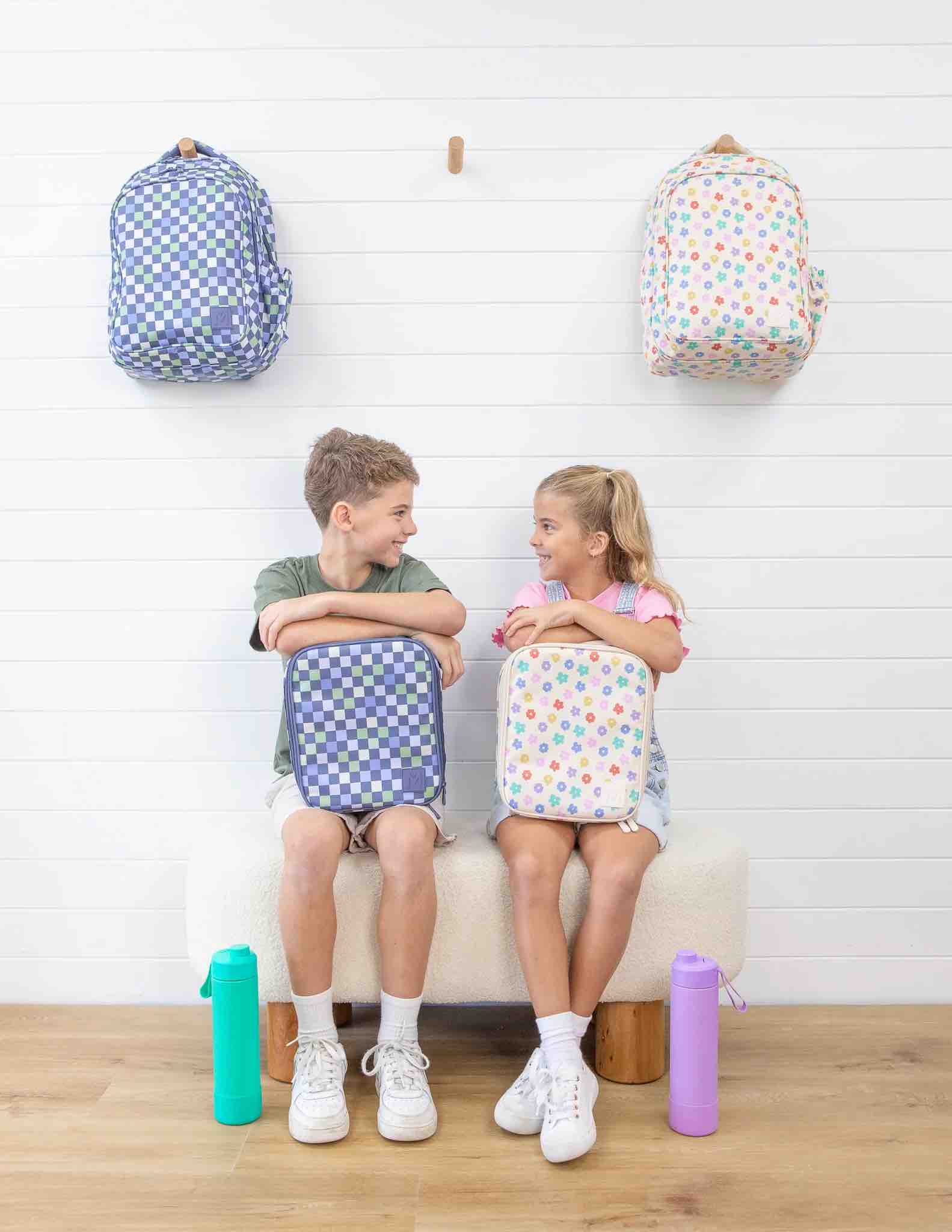 MontiiCo Large Insulated Lunch Bag - Checkmate