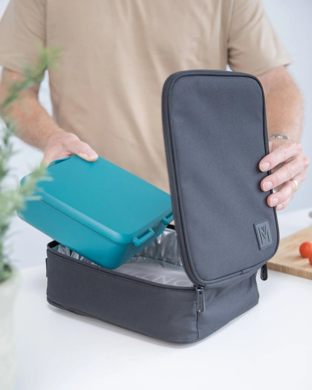 MontiiCo Large Insulated Lunch Bag - Midnight