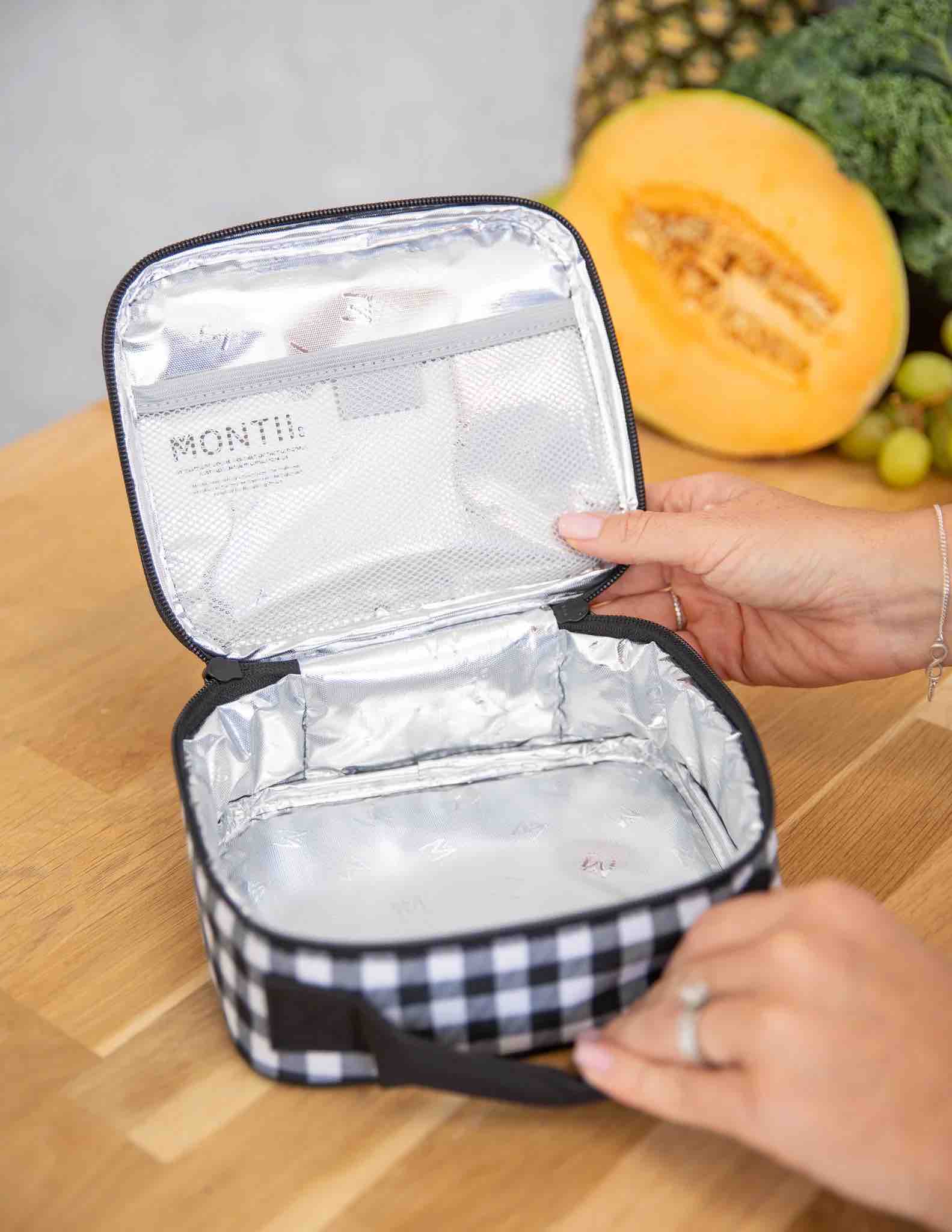 MontiiCo Mini Insulated Lunch Bag - Gingham