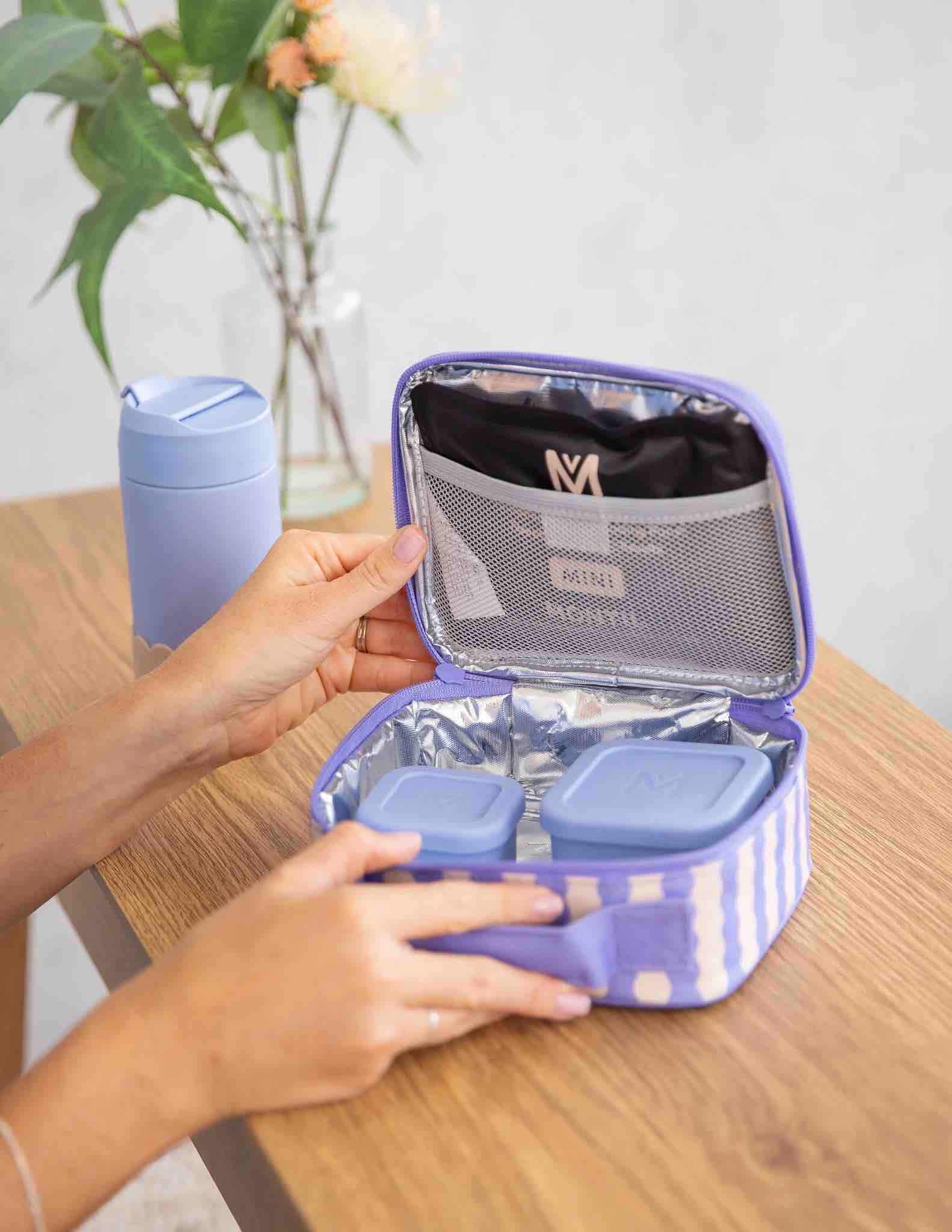 MontiiCo Mini Insulated Lunch Bag - Ripple Cloud