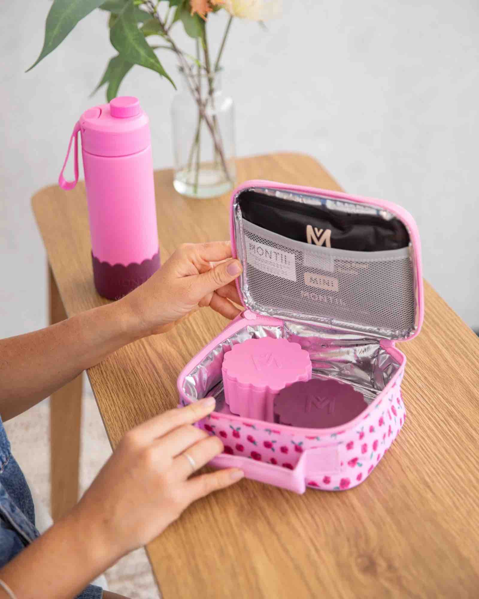 MontiiCo Mini Insulated Lunch Bag - Rose Garden