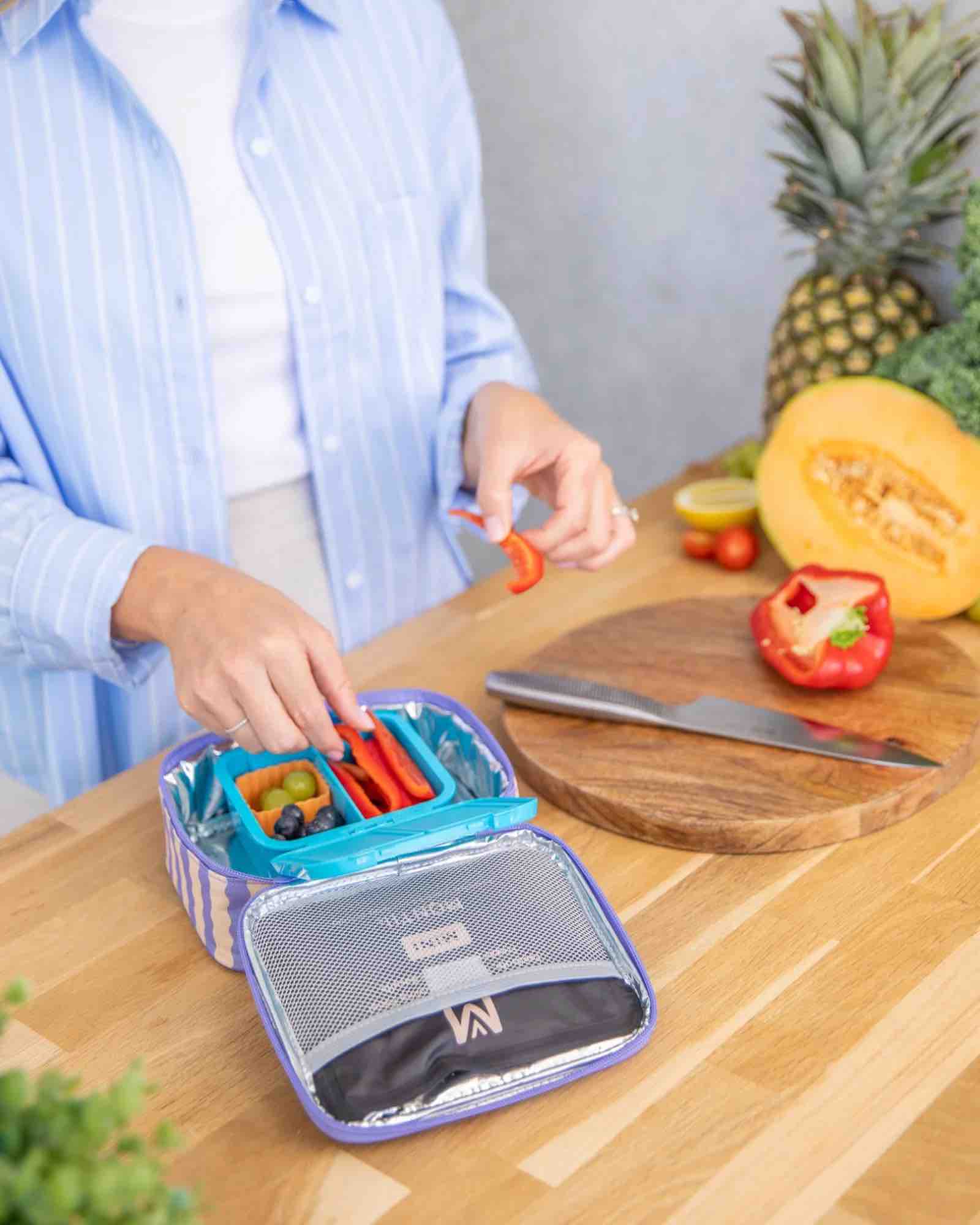 MontiiCo Mini Insulated Lunch Bag - Ripple Cloud