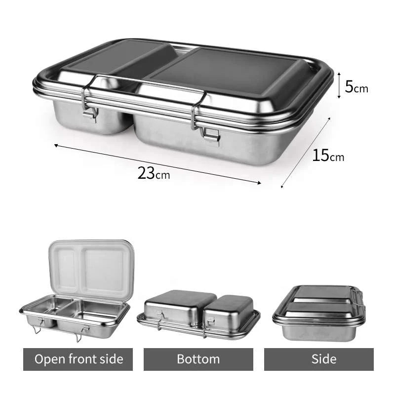 Ecococoon Bento Box 2 Stainless Steel - Leak Proof - Blueberry
