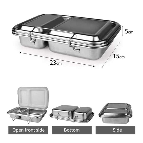 (Pre-Order; ETA 28/1) Ecococoon Bento Box 2 Stainless Steel - Leak Proof - Emerald Green