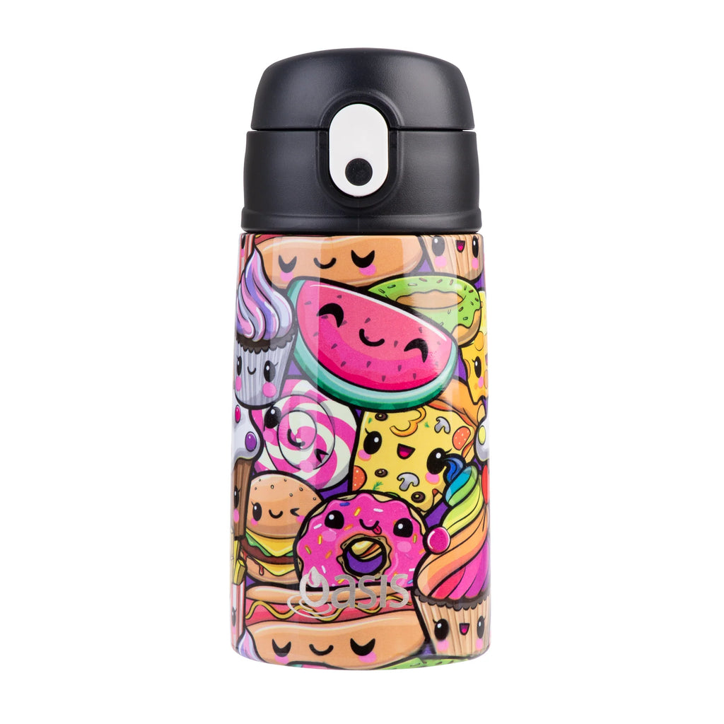 Oasis - Kids Insulated Drink Bottle with Sipper Straw - 400ml