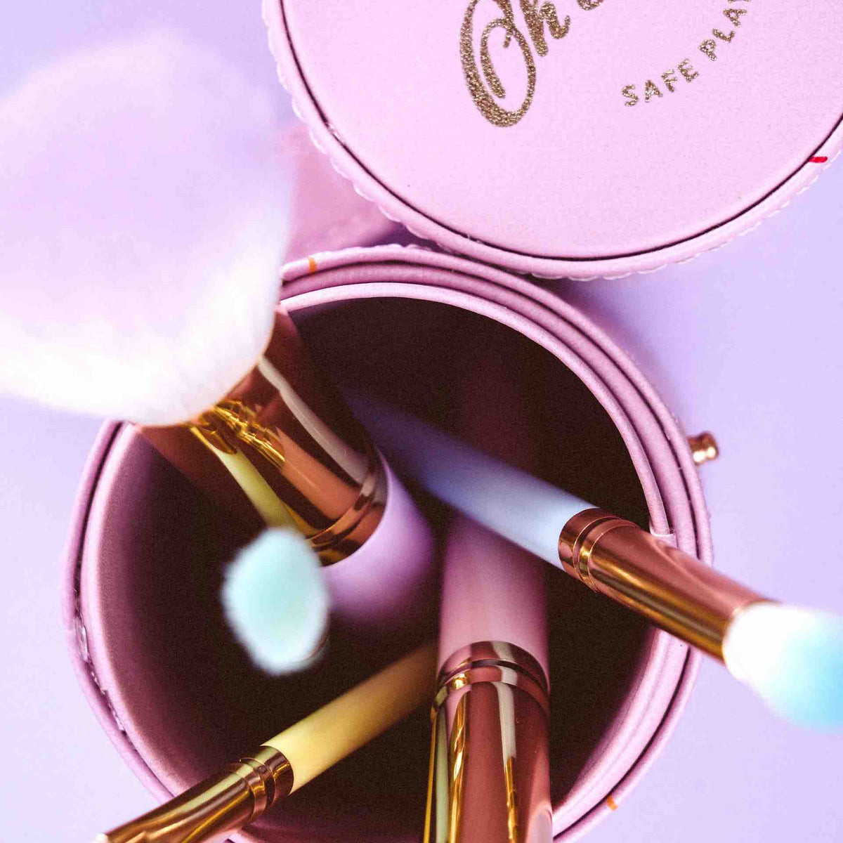 Oh Flossy 5 Piece Rainbow Makeup Brush Set