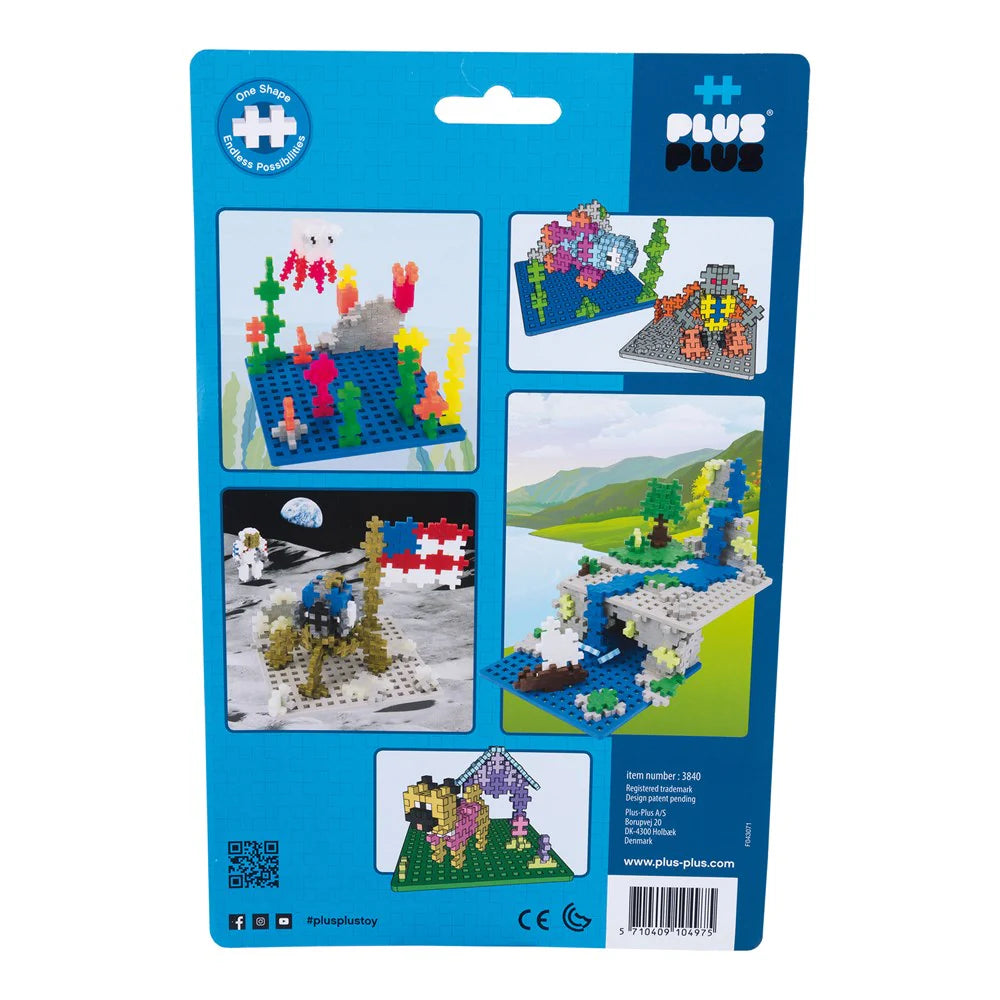 Plus Plus - Baseplates - Blue & Grey