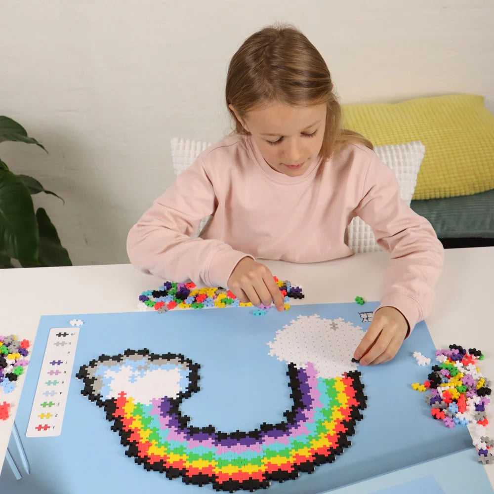Plus Plus Puzzle by Number - Rainbow 500pcs