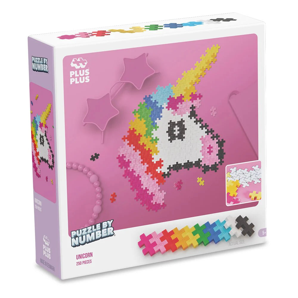 Plus Plus Puzzle by Number - Unicorn 250pcs