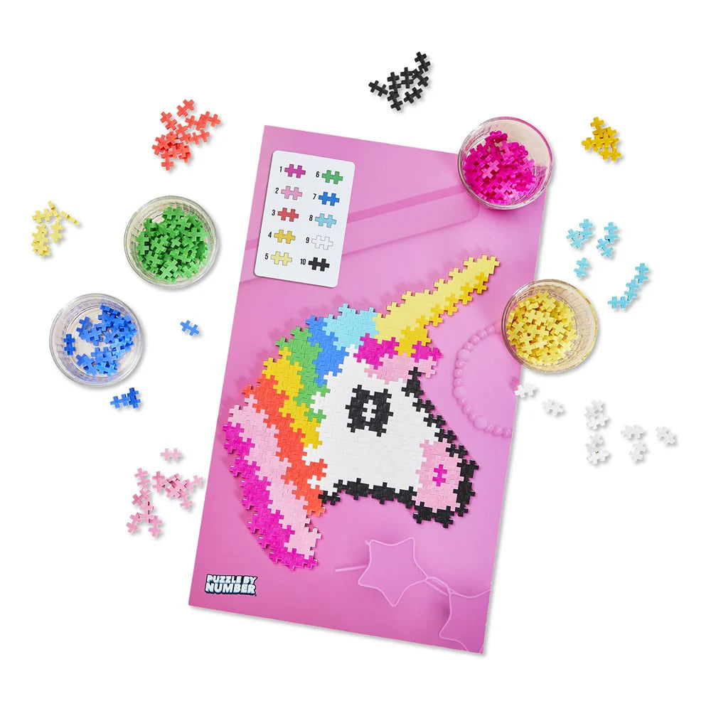 Plus Plus Puzzle by Number - Unicorn 250pcs