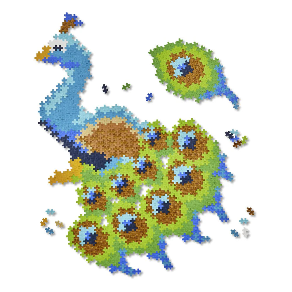Plus Plus Puzzle by Number - Peacock 800pcs
