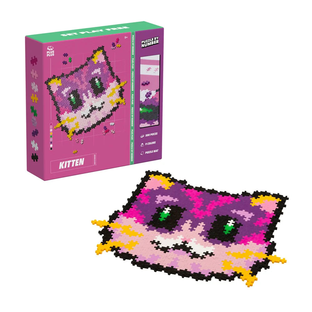 Plus Plus Puzzle by Number - Kitten 500 pcs