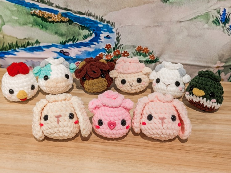 Bambi Bunny - Squishy Farm Animal Crochet Dumplings