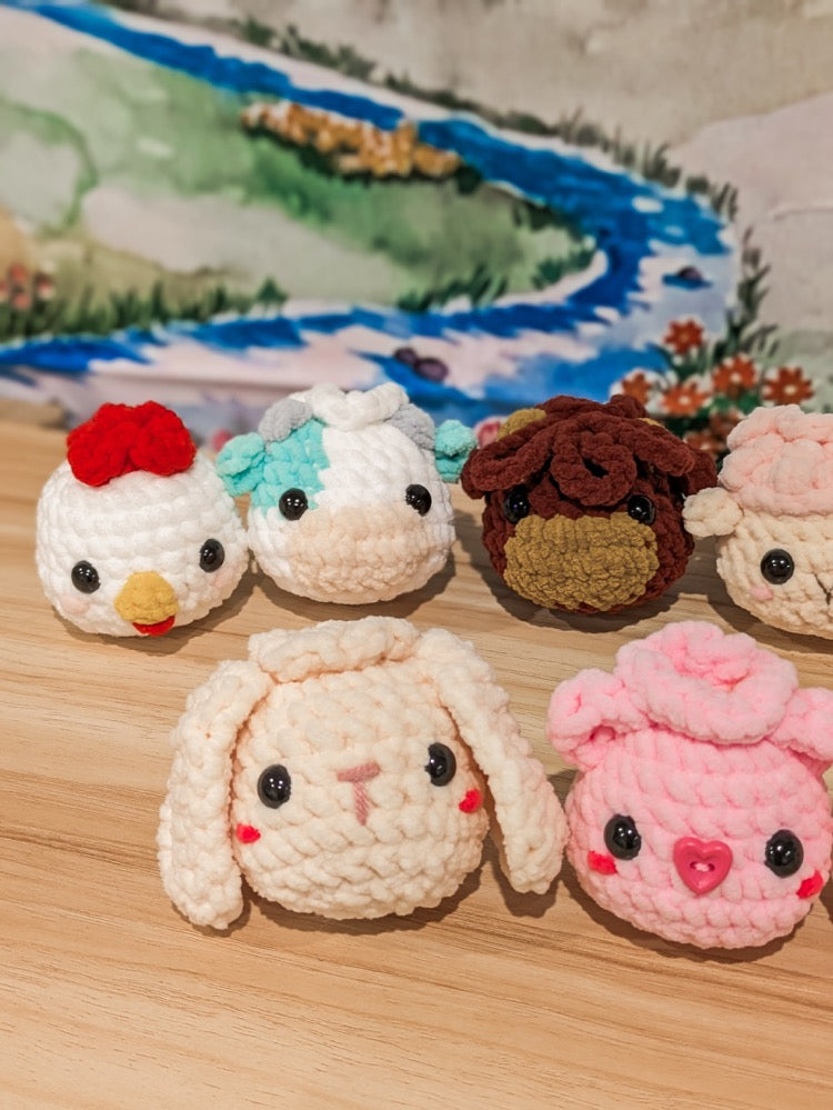 Bambi Bunny - Squishy Farm Animal Crochet Dumplings