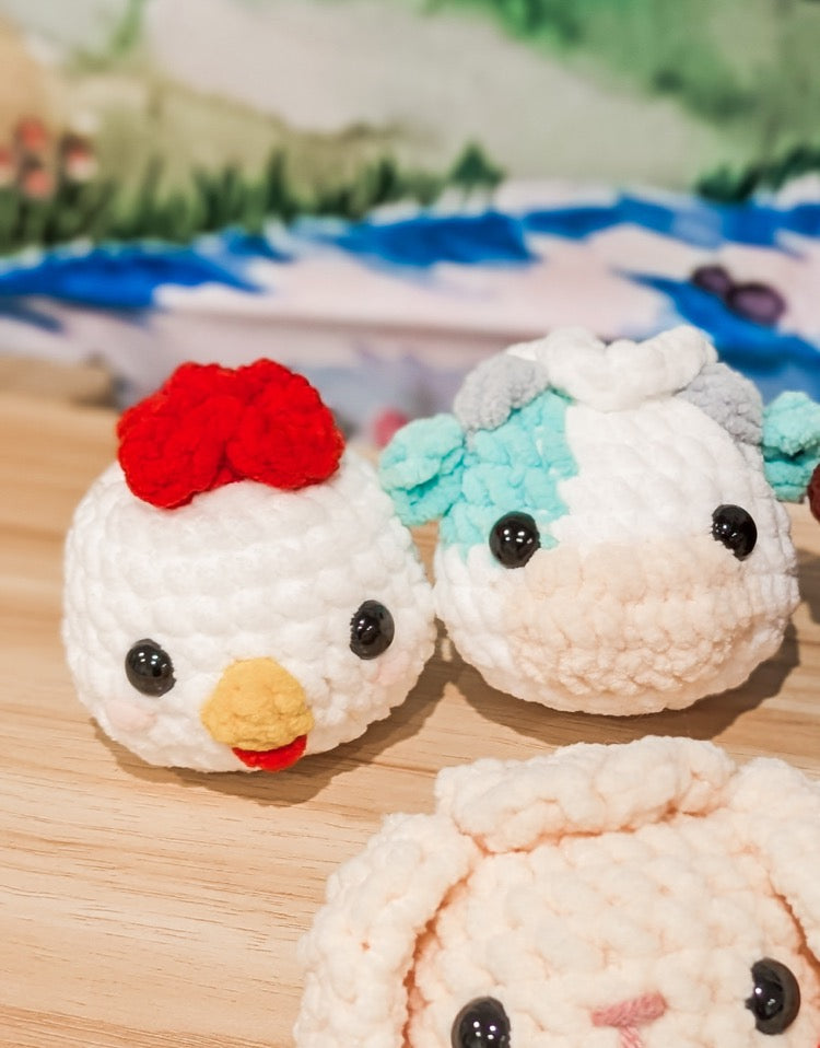 Bambi Bunny - Squishy Farm Animal Crochet Dumplings