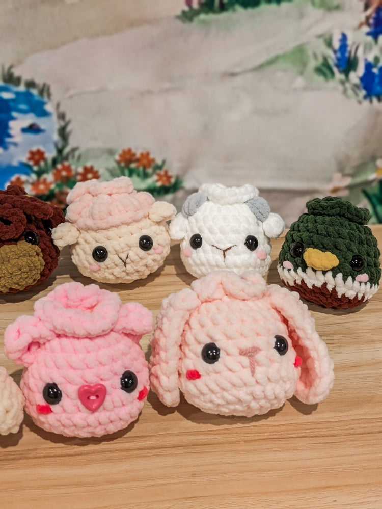 Bambi Bunny - Squishy Farm Animal Crochet Dumplings