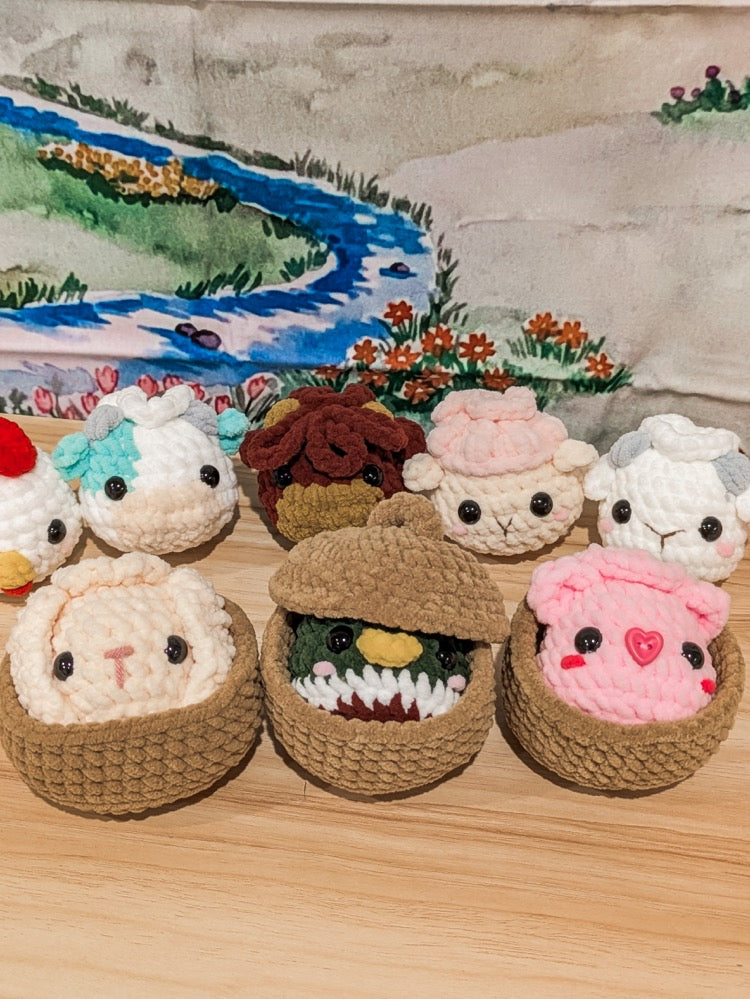 Bambi Bunny - Squishy Farm Animal Crochet Dumplings