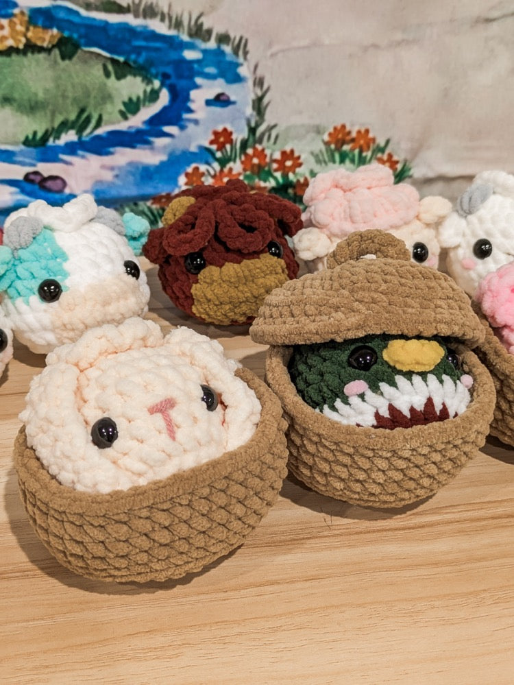 Bambi Bunny - Squishy Farm Animal Crochet Dumplings