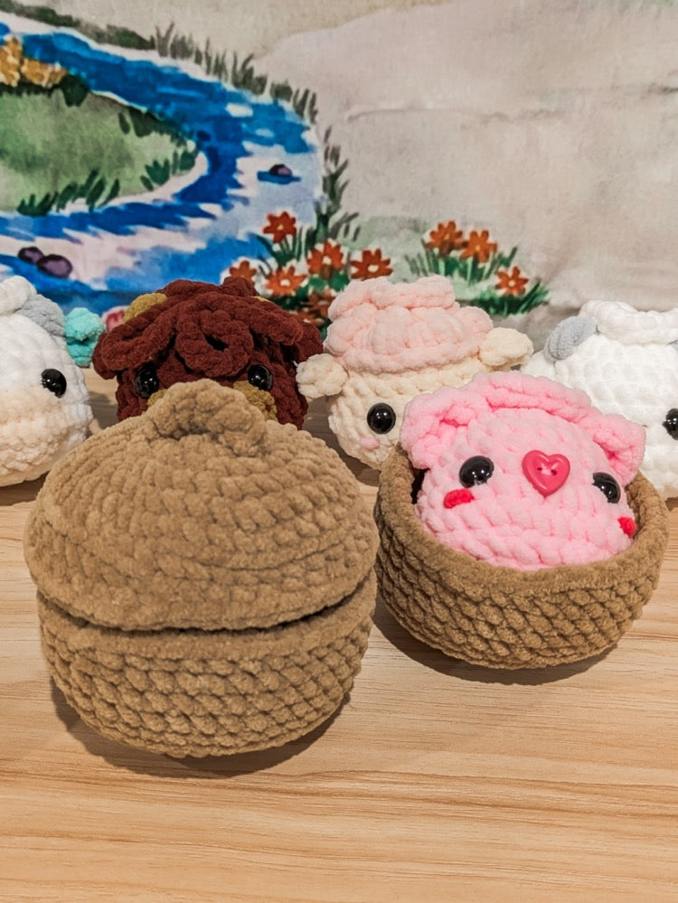Bambi Bunny - Squishy Farm Animal Crochet Dumplings
