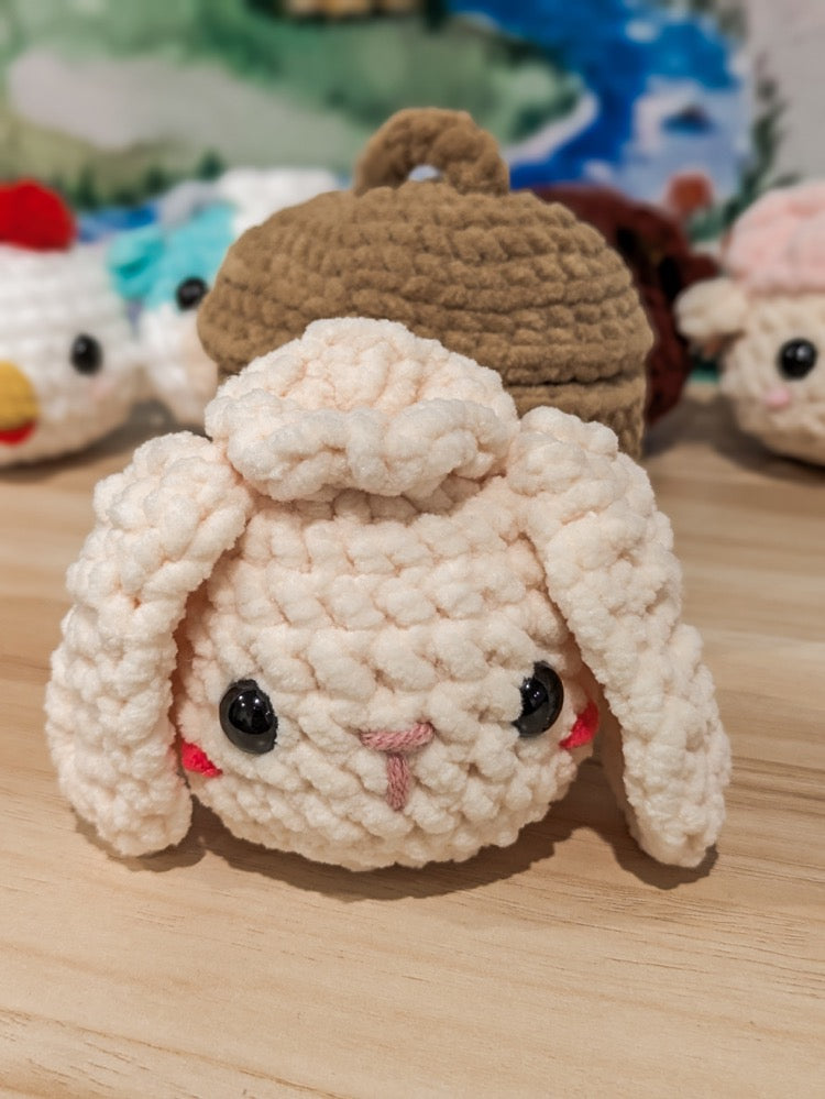 Bambi Bunny - Squishy Farm Animal Crochet Dumplings
