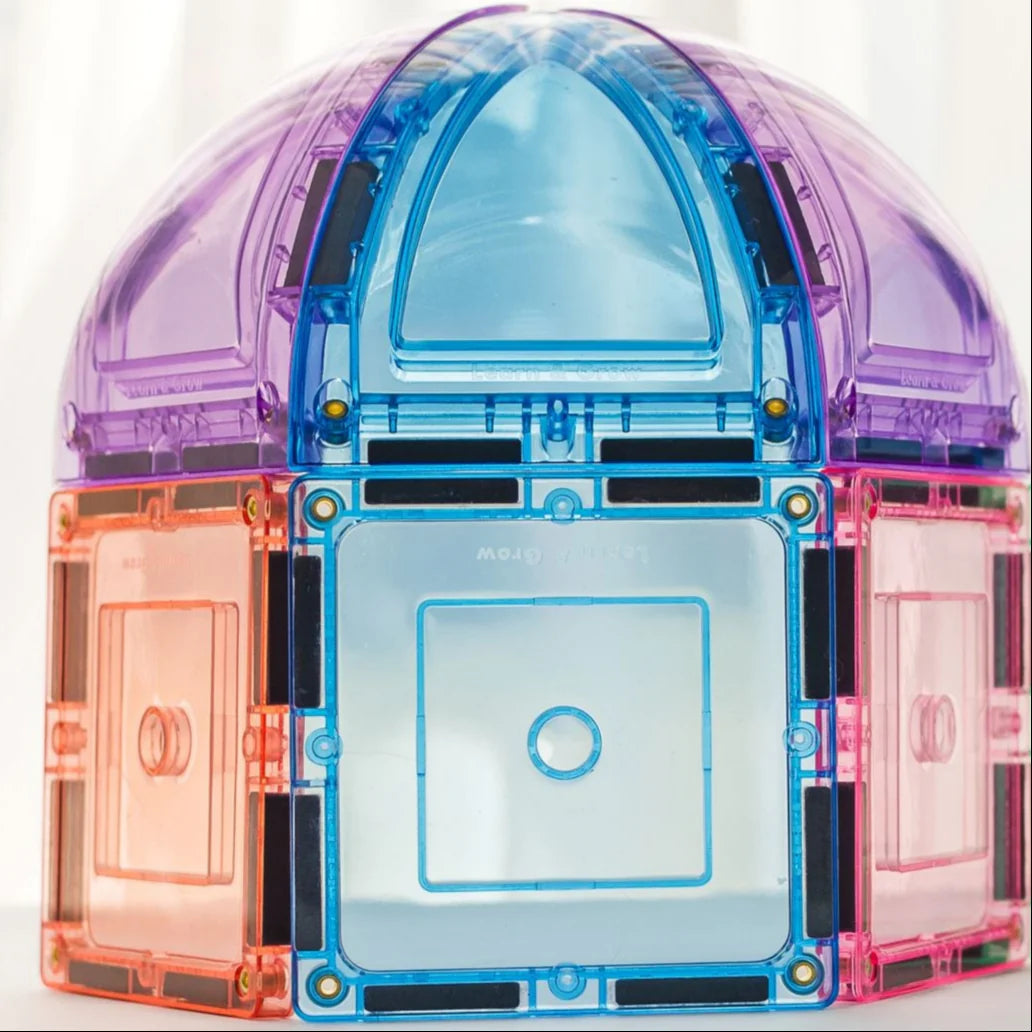 Learn & Grow Magnetic Tiles - Dome Pack ( Pastel ) - 22 Piece