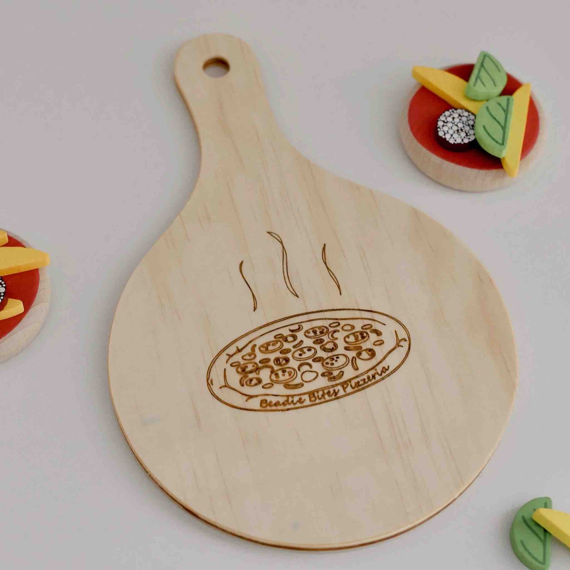 Beadie Bug Play - Wooden Pizza Paddle