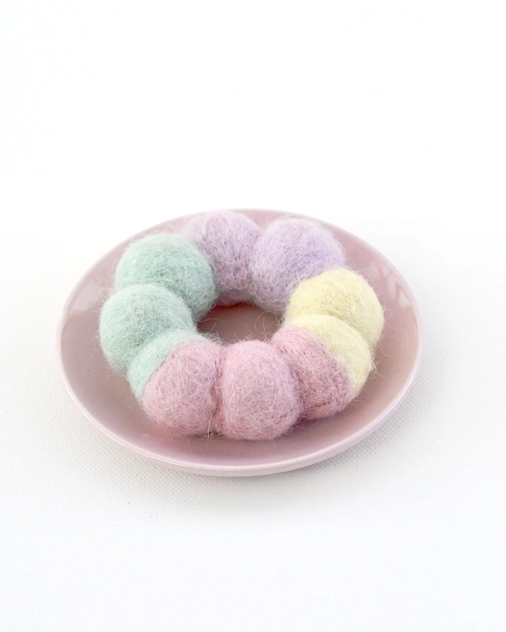 Tara Treasures - Felt Pastel Glaze Vanilla Pon De Ring Mochi Donut