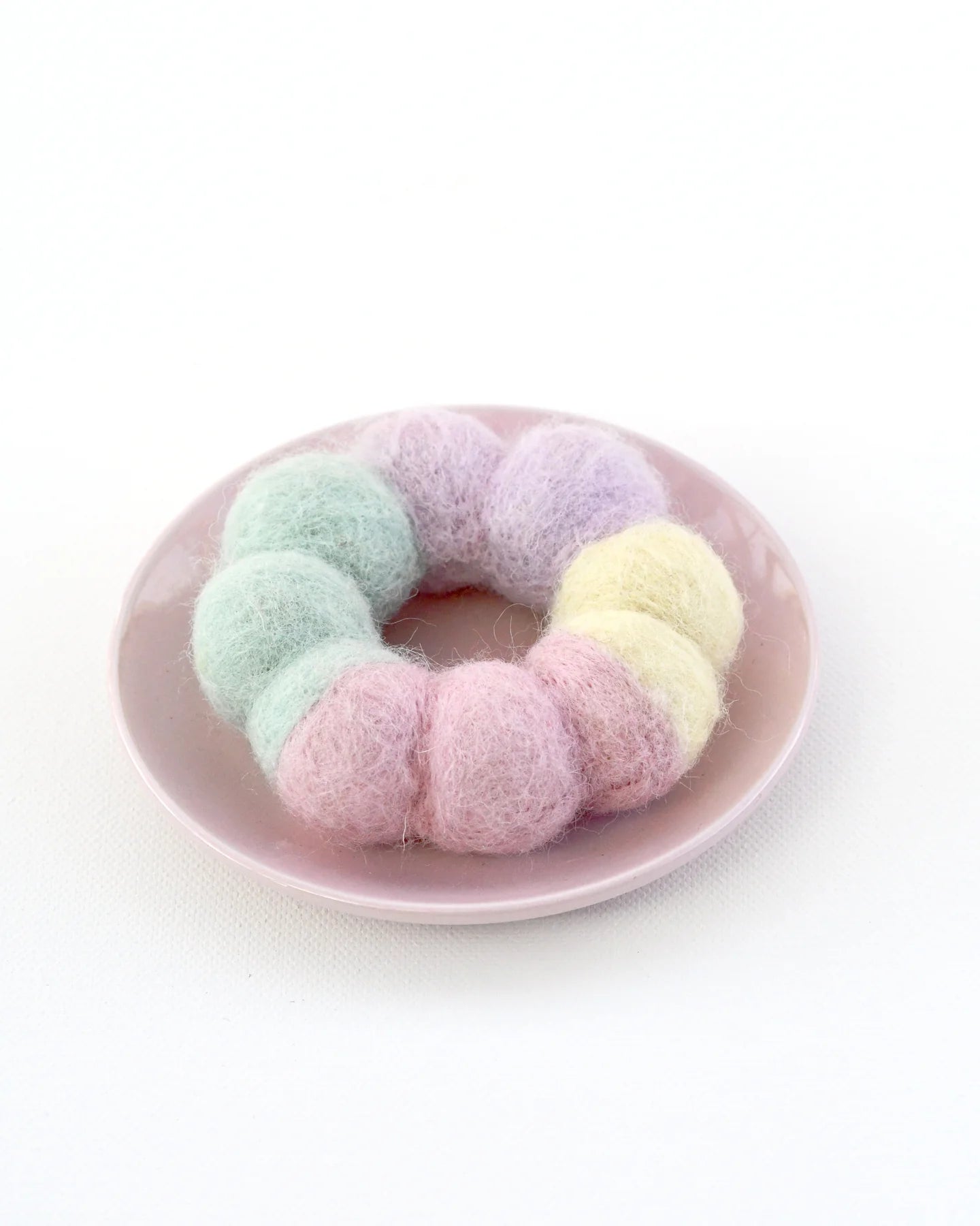 Tara Treasures - Felt Pastel Glaze Vanilla Pon De Ring Mochi Donut