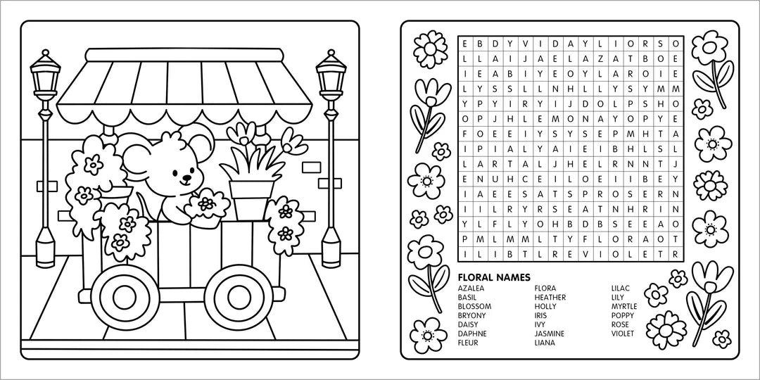 Book | Happy Days - Clever Cuties Cosy Colouring & Word Search Book