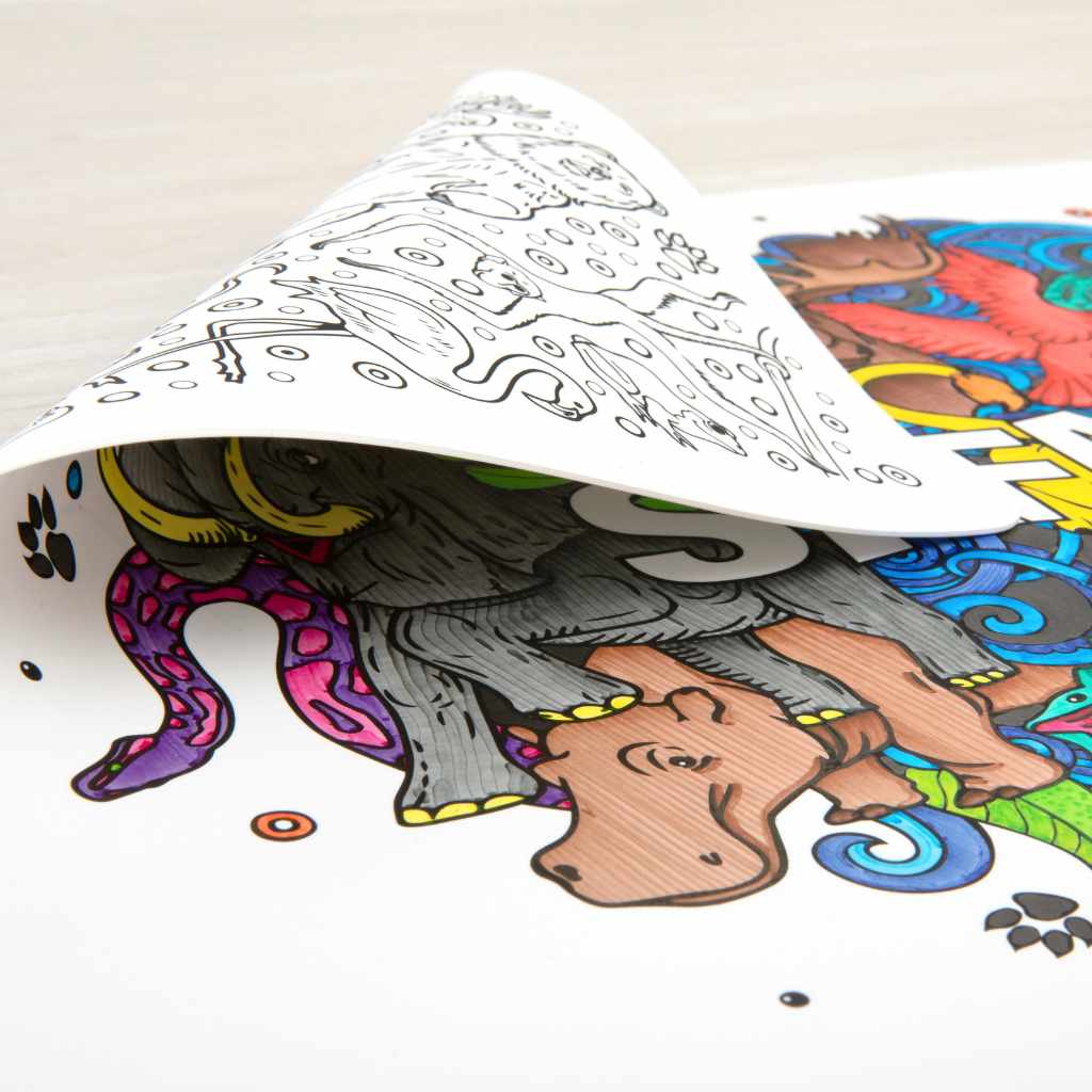 Little Change Creators - LARGE Reusable Silicone Colouring Set - Safari