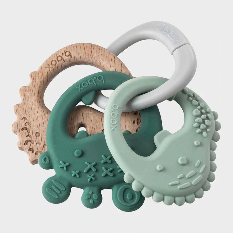 b.box - Trio Teether - Sage Monster