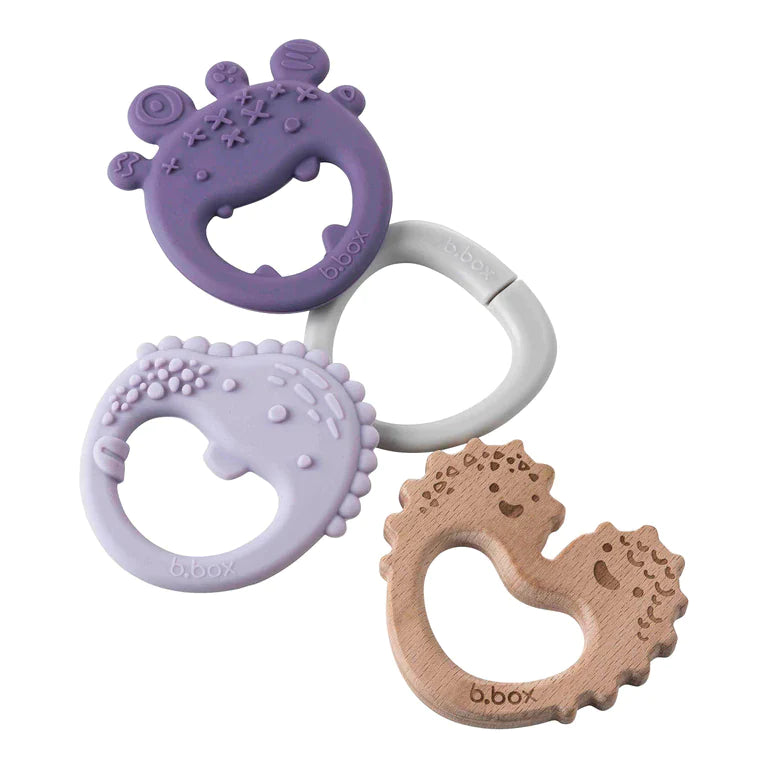 b.box - Trio Teether - Peony Monsters