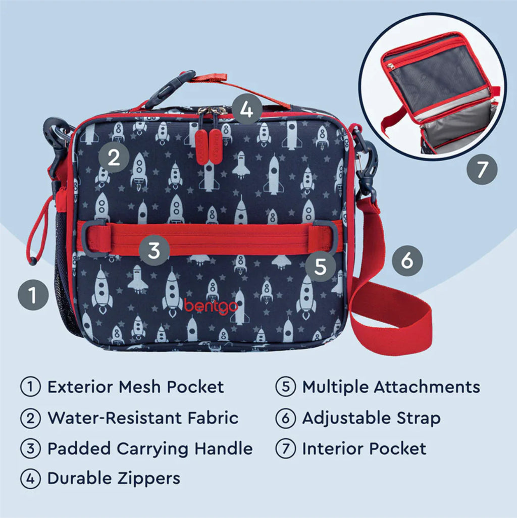 Bentgo Kids Print Lunch Bag - Space Rockets