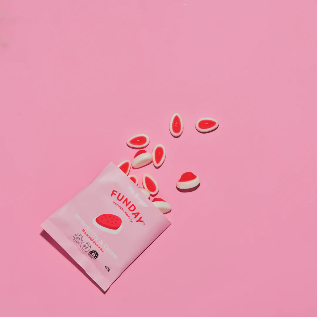 FUNDAY Sweets - Strawberry & Cream 50g