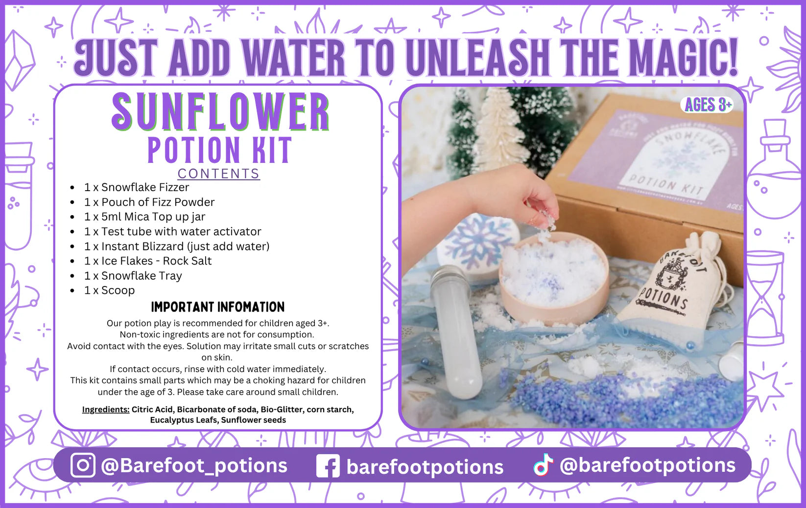 Barefoot Potions - Snowflake Potion Kit