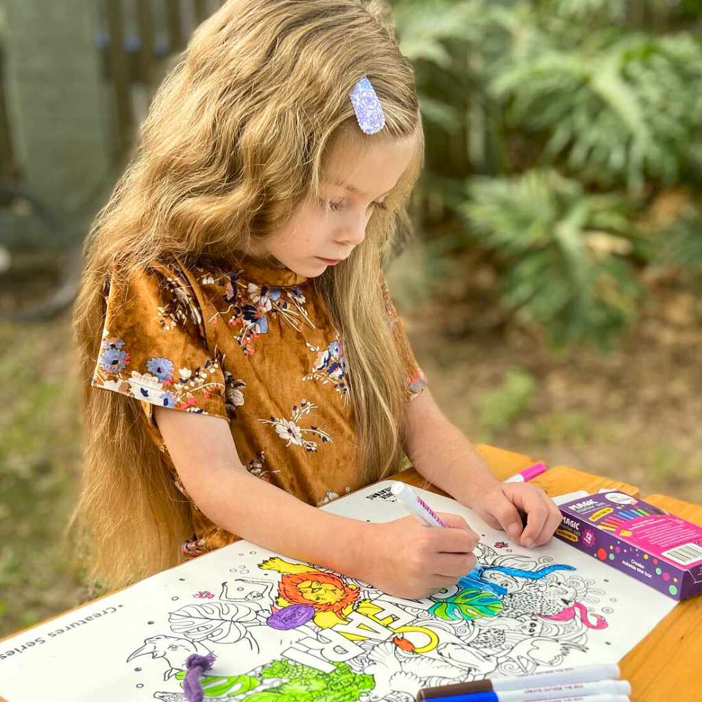 Little Change Creators - LARGE Reusable Silicone Colouring Set - Safari