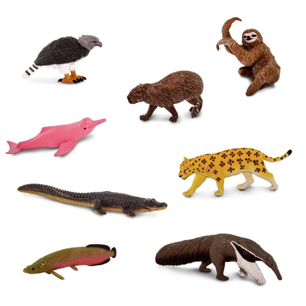 The Safari Ltd South American Animals Toob features highly detailed and accurate mini figures representing the unique animals found throughout South America including mammals, reptiles, birds and fish.