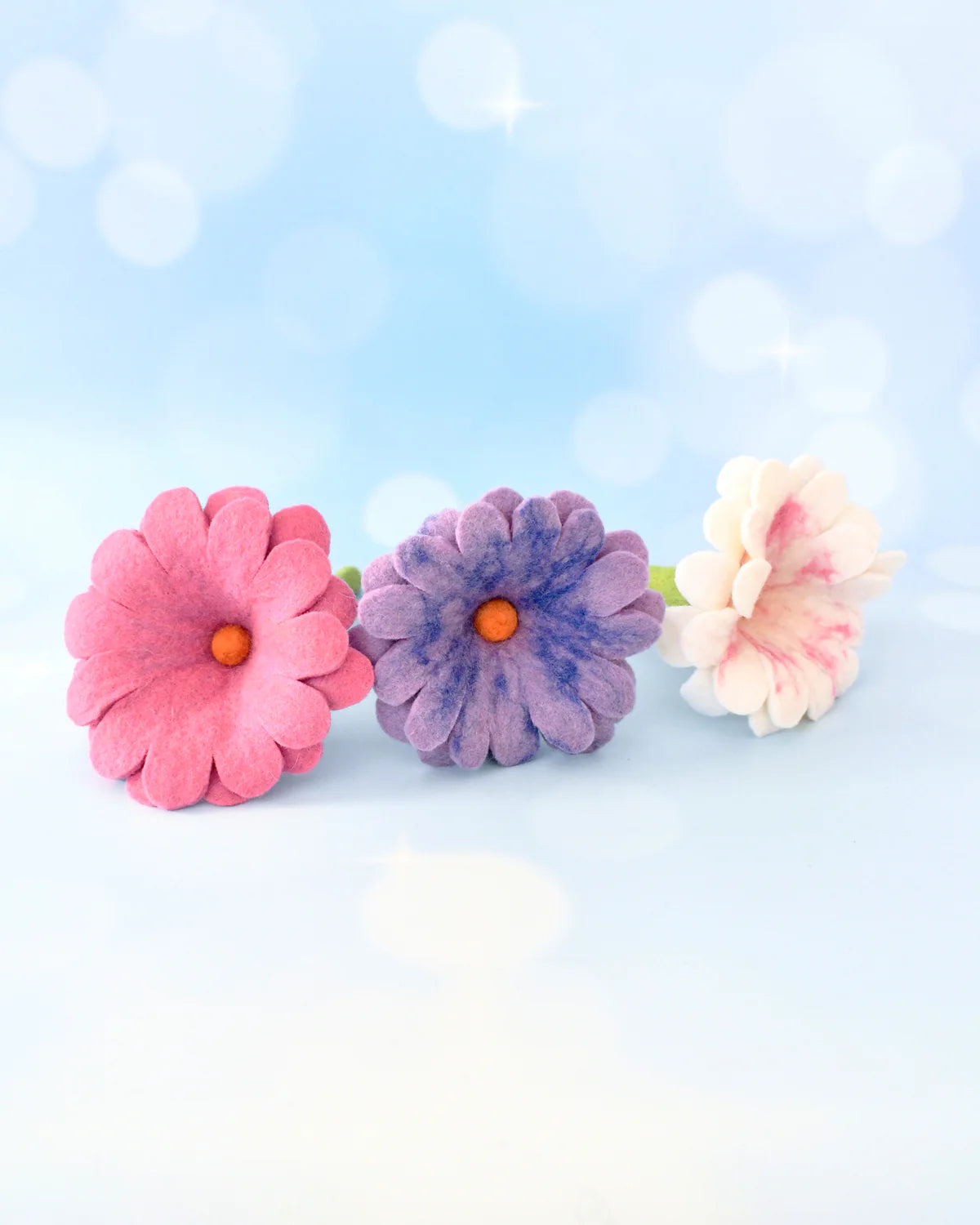 Tara Treasures Felt Pastel Flowers Set of 3