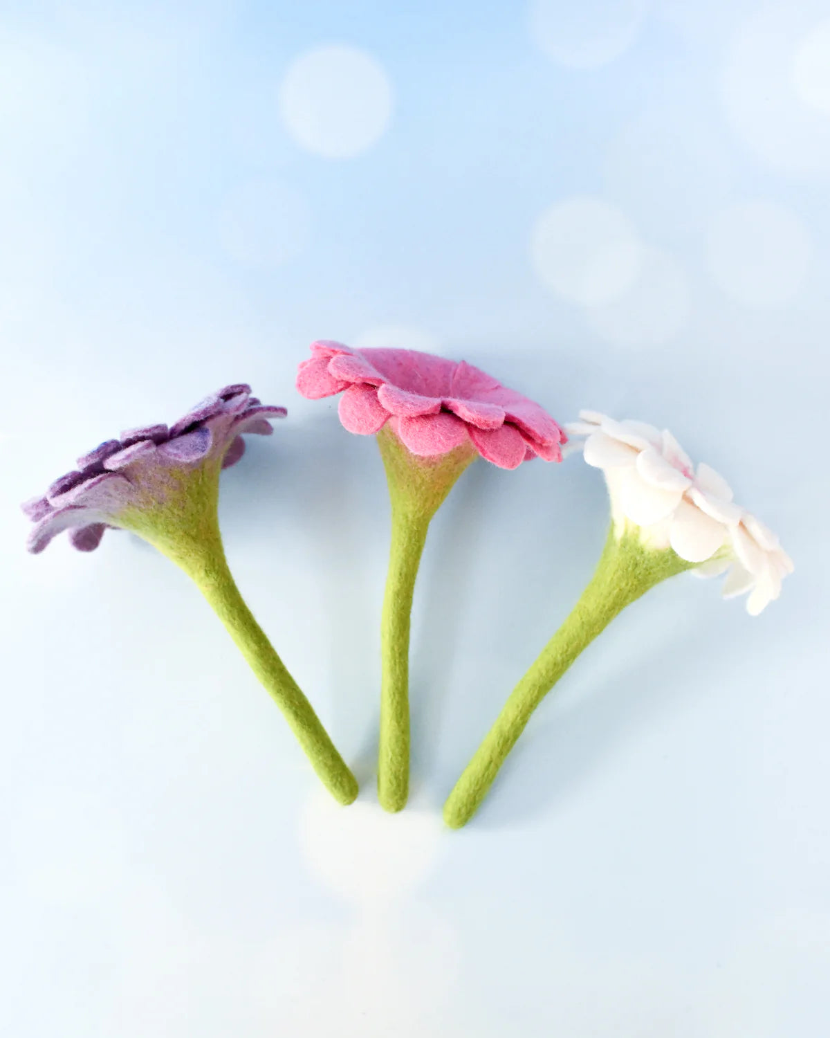 Tara Treasures Felt Pastel Flowers Set of 3