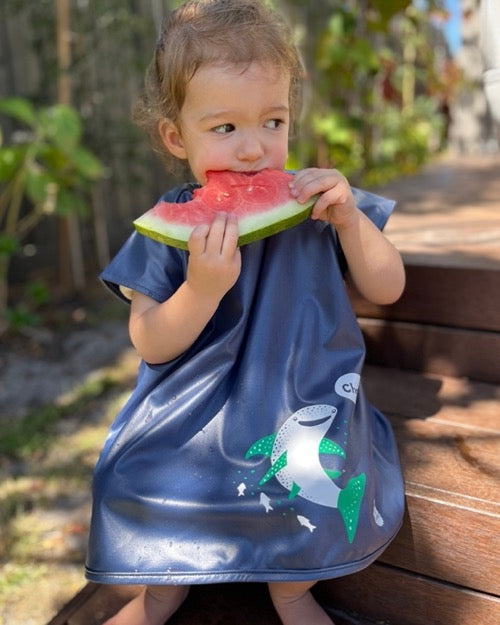 Little Chomps - Short Sleeve Messy Mealtime (Toddler) Smock: 8mths to 4+yrs